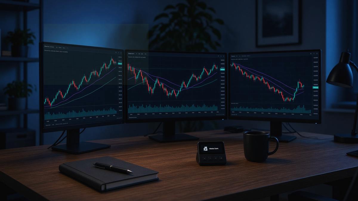 Crypto Telegram Channel for Sale — editorial photo of a Telegram crypto channel workspace