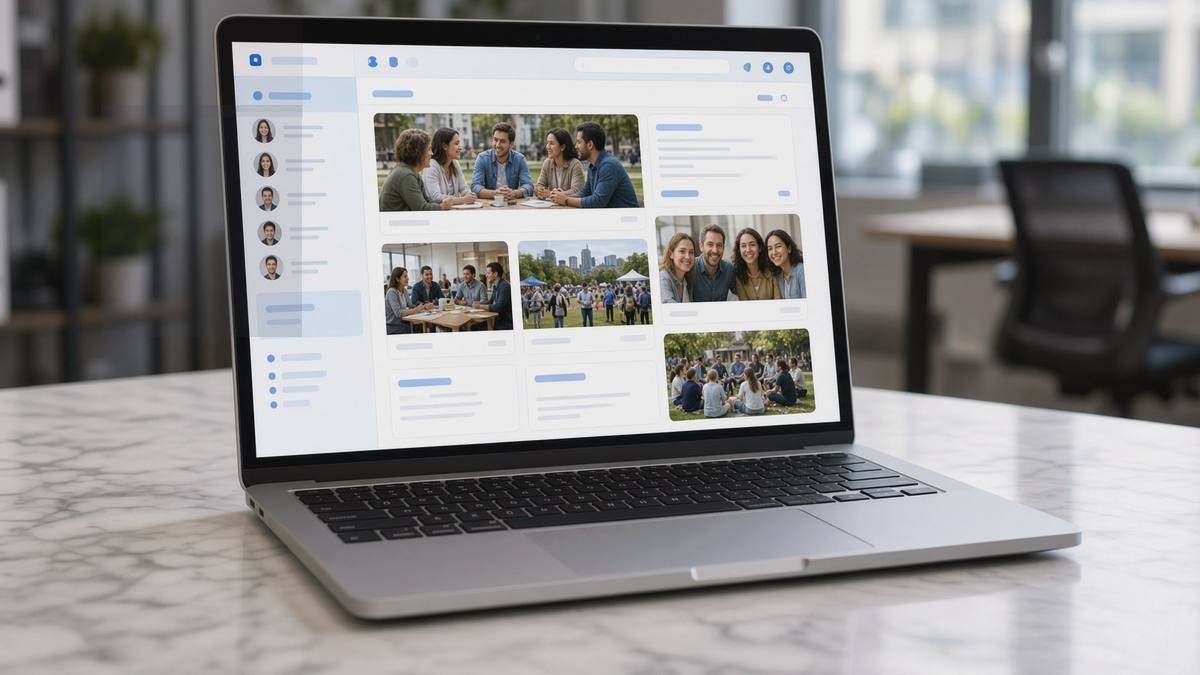 Facebook Group for Sale — editorial photo of a Facebook group workspace