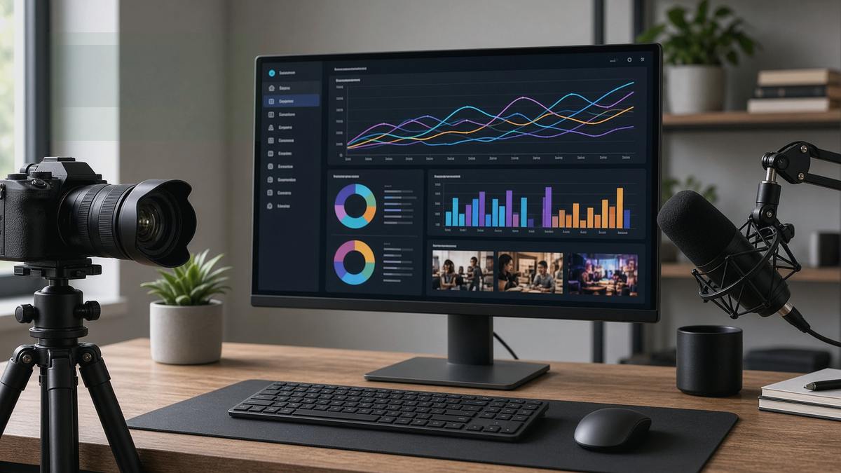 YouTube Channel for Sale — editorial photo of a YouTube channel workspace